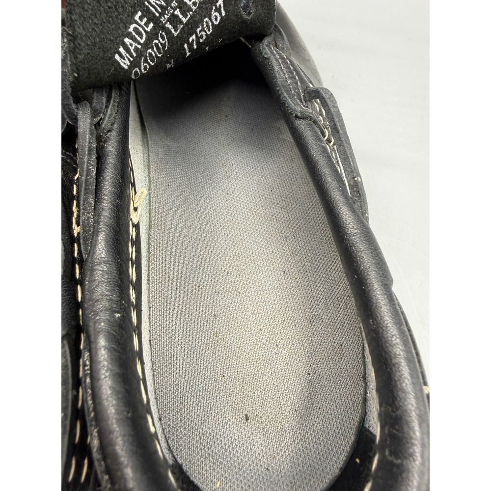 LL Bean Boots Rubber Moc Womens 7 M Black Gum Leather Duck Shoes 06009 USA Made - Picture 7 of 11